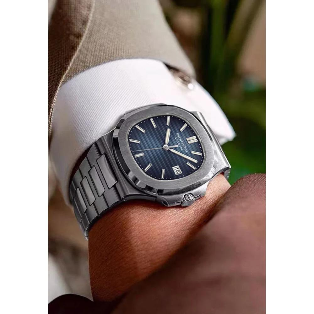 2025 Specht & Söhne 40MM Cubic 5711 Herenhorloge Mechanische Horloges Roségoud Roestvrij Staal Saffierglas 50M Waterdicht