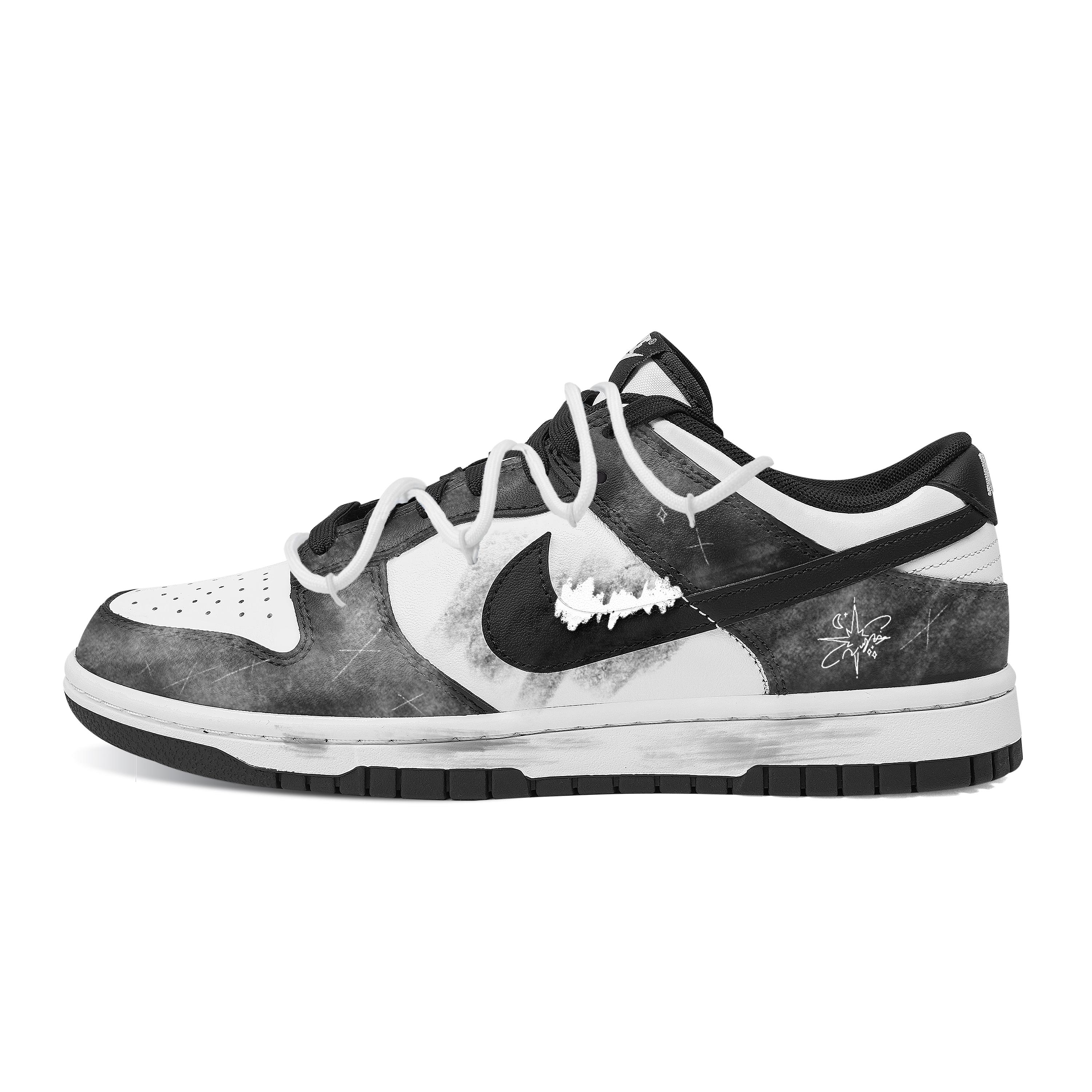 

Nike Dunk Night Starlight Abrasion Resistant Low top Skateboard Shoes Unisex Black White DD1391-100(Team529-) 44.5