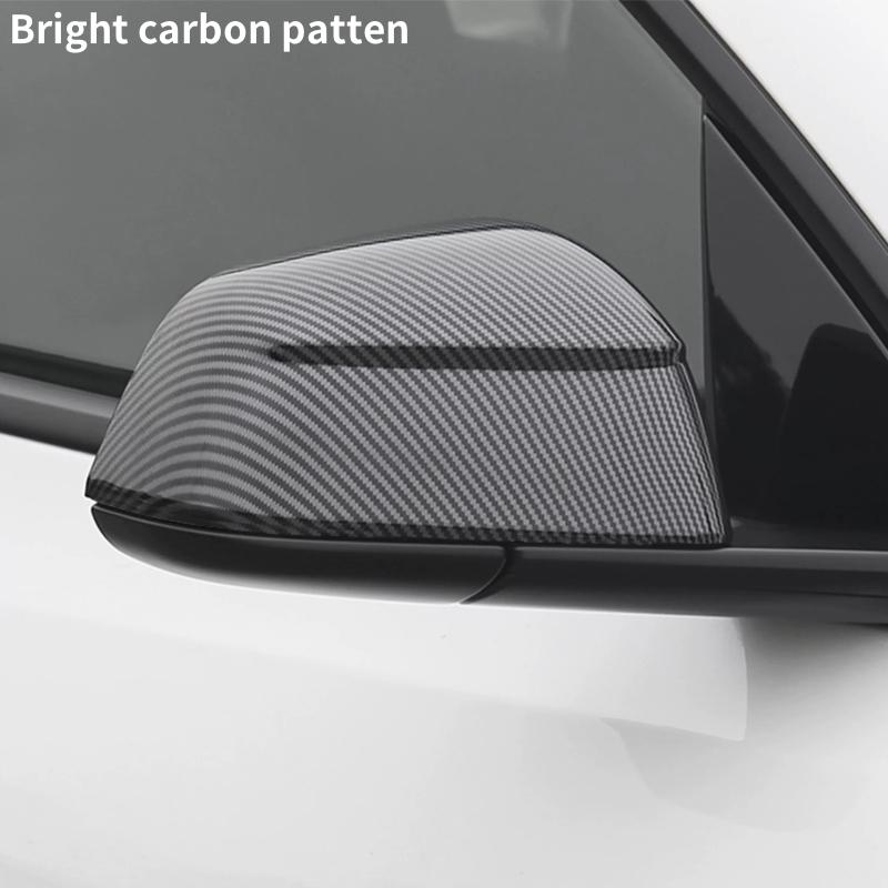 Koolstofpatroon Achteruitkijkspiegelkap Vervangende Cover Voor Tesla Model Y Juniper / Launch 2025 Achteruitkijkspiegelkappen Kap Behuizing