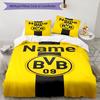 3Pcs Custom Name Borussia Dortmund Bedding Set Duvet Cover Closure Includes 1Duvet Cover 2Pillowcases Soft And Comfortable For All Seasons