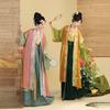Women's Chinese Song Dynasty Style Hanfu Set , 4-Piece Long Vest Outfit For Daily Wear