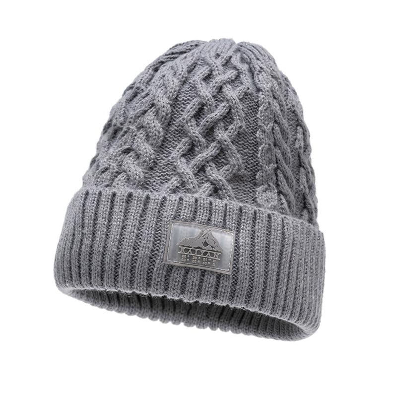 Samt Strickmütze Warme Wollmütze Herren Damen Winter Winddicht Kältefest Ohrenschutz Mütze