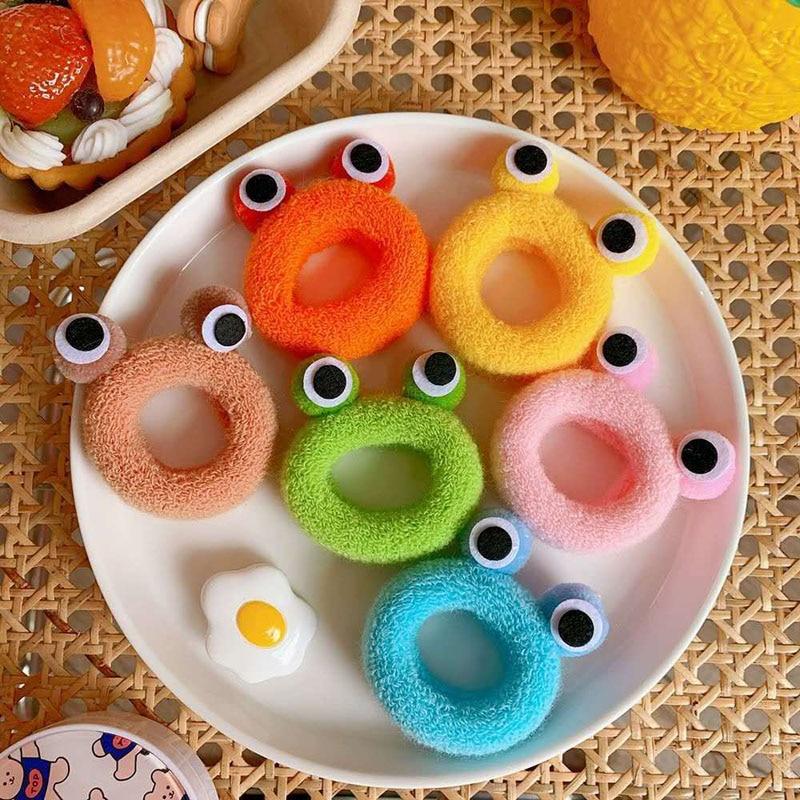 1Pc/2Pcs Korean Hair Accessories Cute Elastic Head Rope Seamless Thick Rubber Band Hair Tie