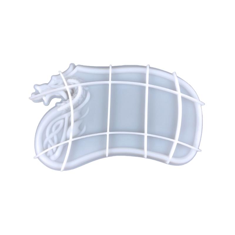 Tray Molds Cup Pad Molds Epoxy Resin Molds Dragon Head Shaped Silicone Material for DIY Hand-Making Resin Artworks