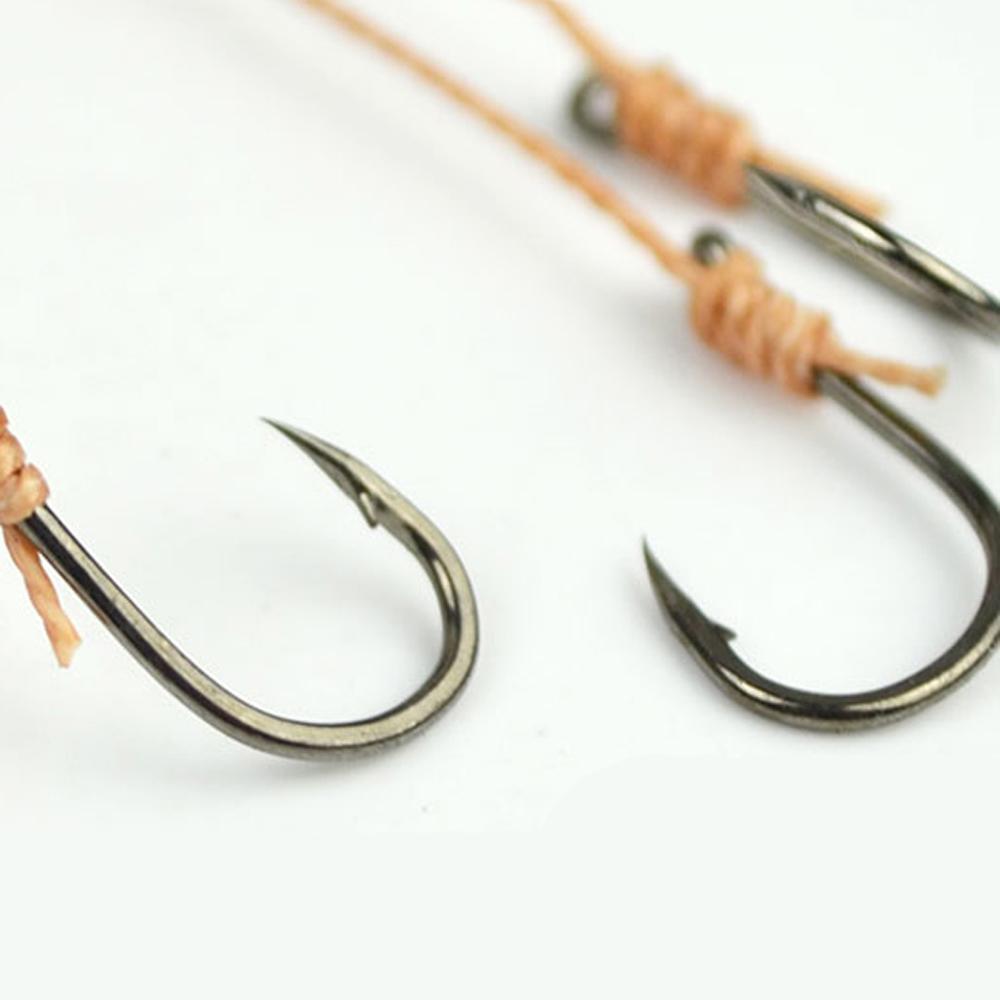 5 Sacchetti Acciaio ad Alto Tenore di Carbonio Filo da Pesca Amo con Filo con 5 Amo Singolo Montature Girella Esche Mare Calata Acqua Piombi da Pesca 3#-13# 260319