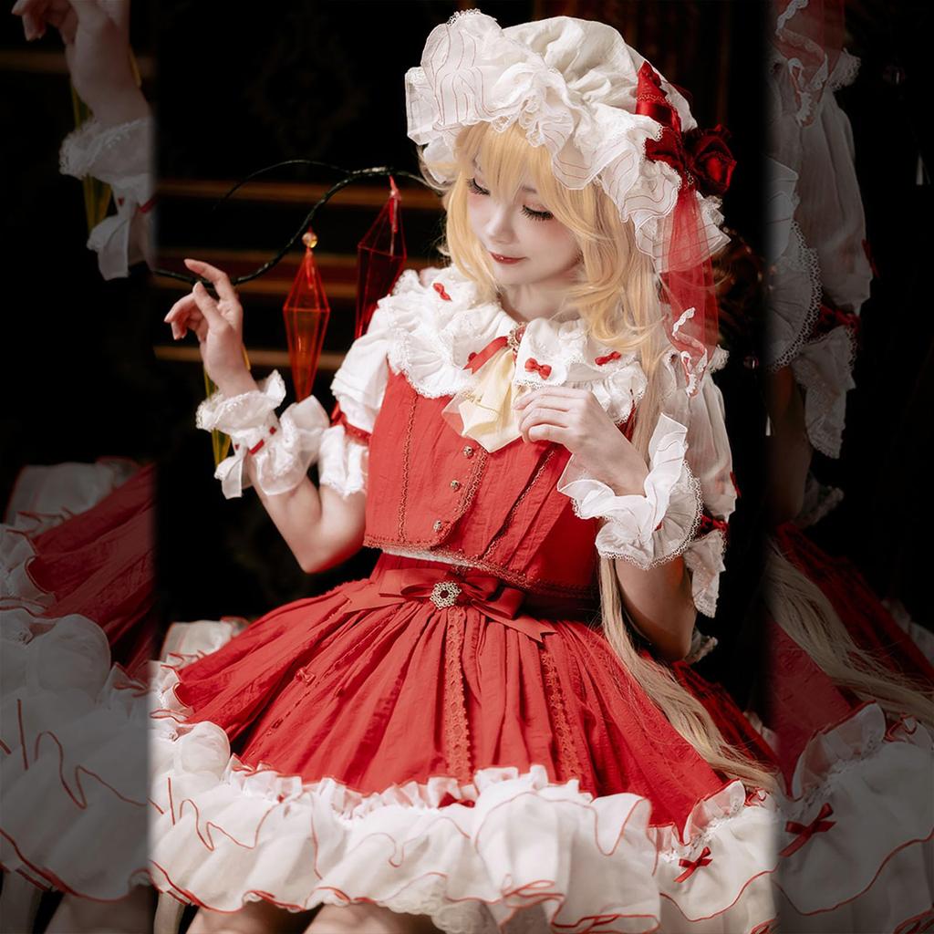 [Milky Time] Flandre Scarlet Cosplay Anime Halloween Lolita Costume (M)
