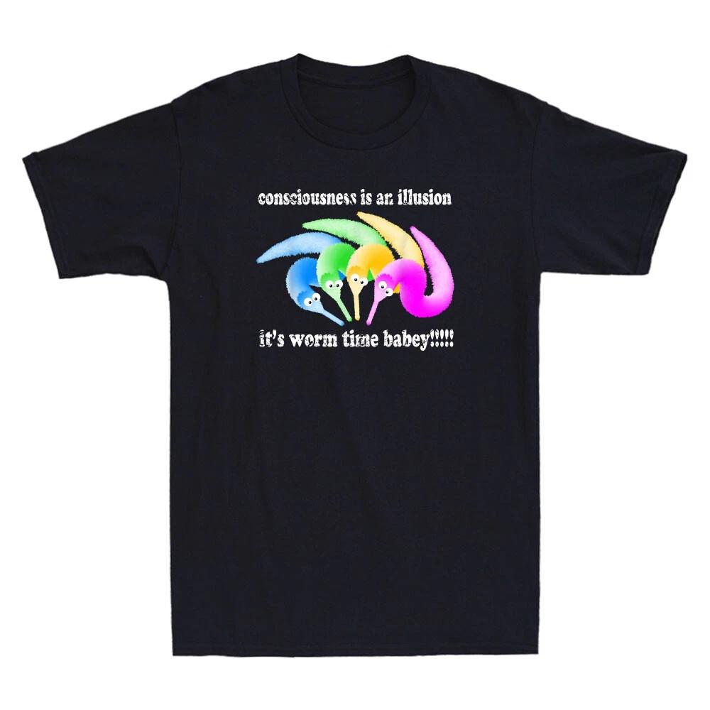 Death Is Inevitable Shirt Magic Worm on A String Meme Vintage Men s T-Shirt Tee S