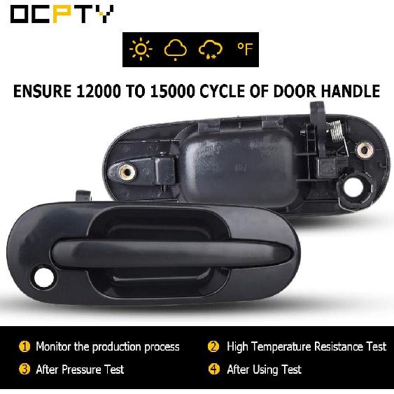 OCPTY Door Handle Exterior Front Passenger Right Side Replacement fit 1997-2001 for Honda for CR-V Outside Door Handle Black