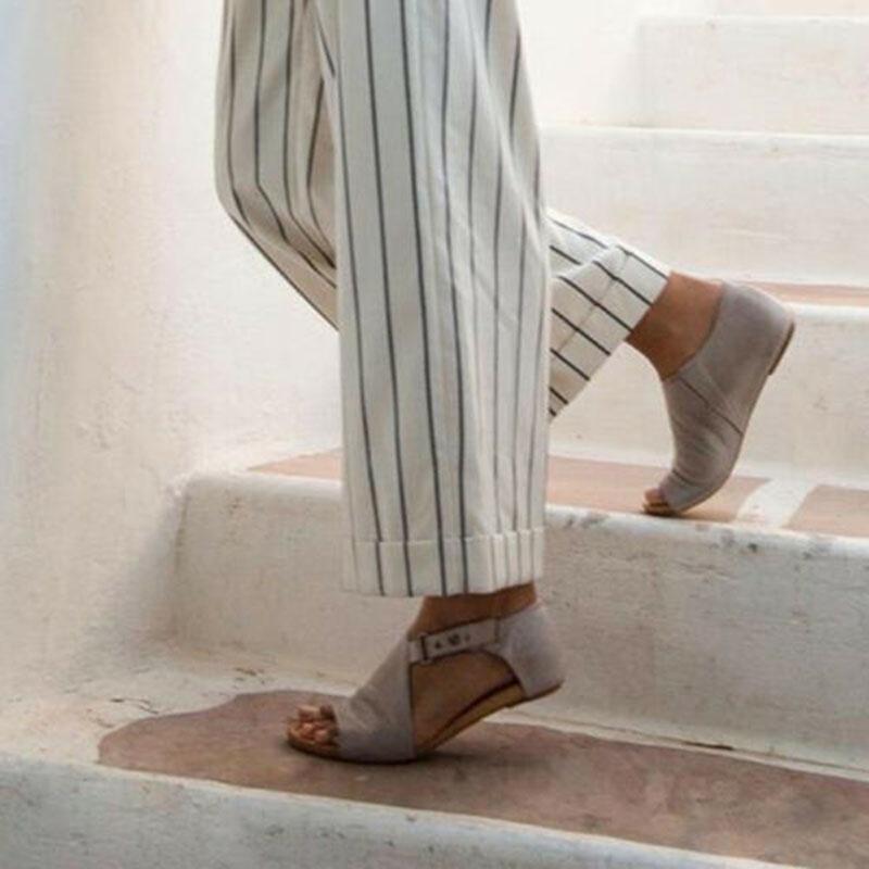Fashion Women Gladiator Sandals For Summer Beach Open Toe Leather Shoes**