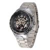 WINNER WINNER Men's Personality Fashion Gold Half Steel Hollow Semi-Automatic Mechanical Watch