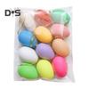 12/24Pcs Easter Egg Decorations Colorful Plastic Eggs Tree Hanging Ornament Kids DIY Craft Toys for Easter Party Home Decor