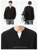 Men's American Two-Piece Style Long-Sleeve V-Neck Hoodie, Retro Casual Loose Fit, Autumn 2025 Trend