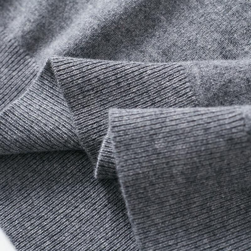 Hengyuanxiang Men's Round Neck Wool-Cashmere Sweater