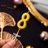 Gold Number Birthday Candles for Baby's First Birthday Cake Decoration Party Dessert Toppers