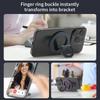 1pc 360 Rotation Adjustable Magnetic Ring Phone Holder Dual-Sided Aluminum Mobile Phone Stand For IPhone 15/14Pro Grip Kickstand
