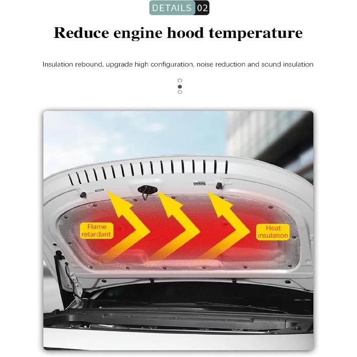 Car Engine Hood Sound Pads Compatible With Toyota Corolla E210 2019~2024 Car Front Heat Insulation Cotton Covers Fireproof Auto