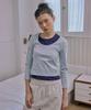 Jun Jun Space 3/4 Sleeve Logo Tee_Light Blue