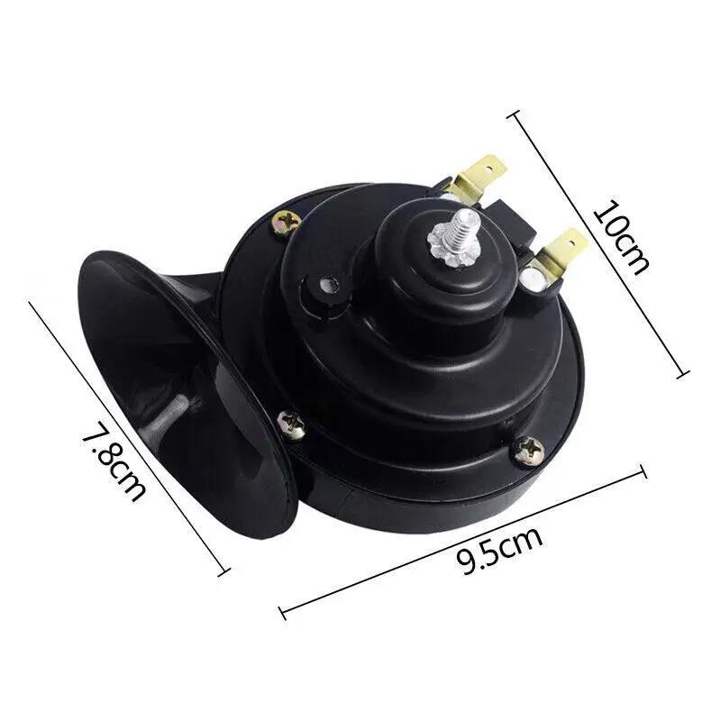 300Db 12V 48W Car Snail Air Horn Waterproof Train Horn Dual-Tone Loud Signal Super Loud Horn For Motorcycle Car Truck