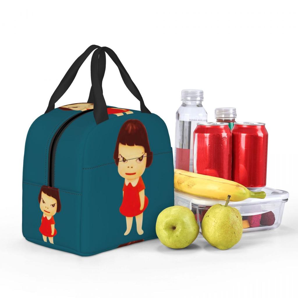 Yoshitomo Nara Insulated Lunch Bag for Women Children Leakproof Food Boxes Thermal Lunch Box Tote