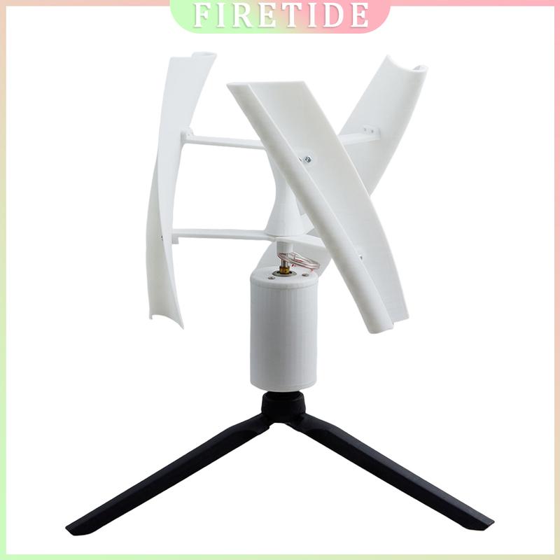 Vertical Axis Brushless DC Generator for Wind-Solar Hybrid, Micro Wind Turbine, 3D-printed PAL Material 3 Blades