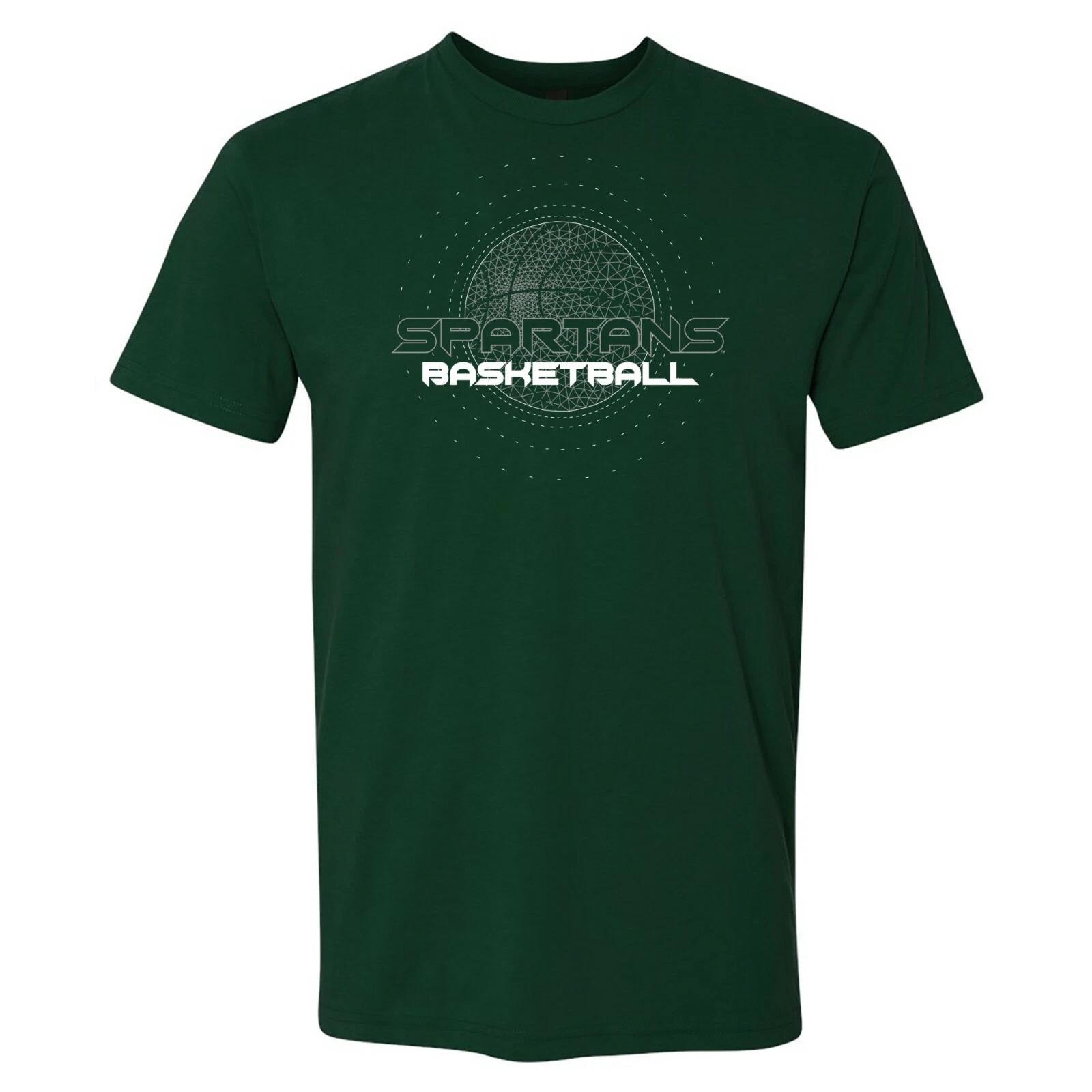 Michigan State Spartans Basketball Rezzed Premium T-Shirt - Forest 4XL