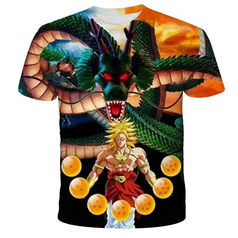 Camiseta de Dragon Ball para Niños Tops Camiseta Figuras de Anime Son Goku Super Saiyan Camiseta Camisetas para Niños Ropa para Niños Verano Manga Corta