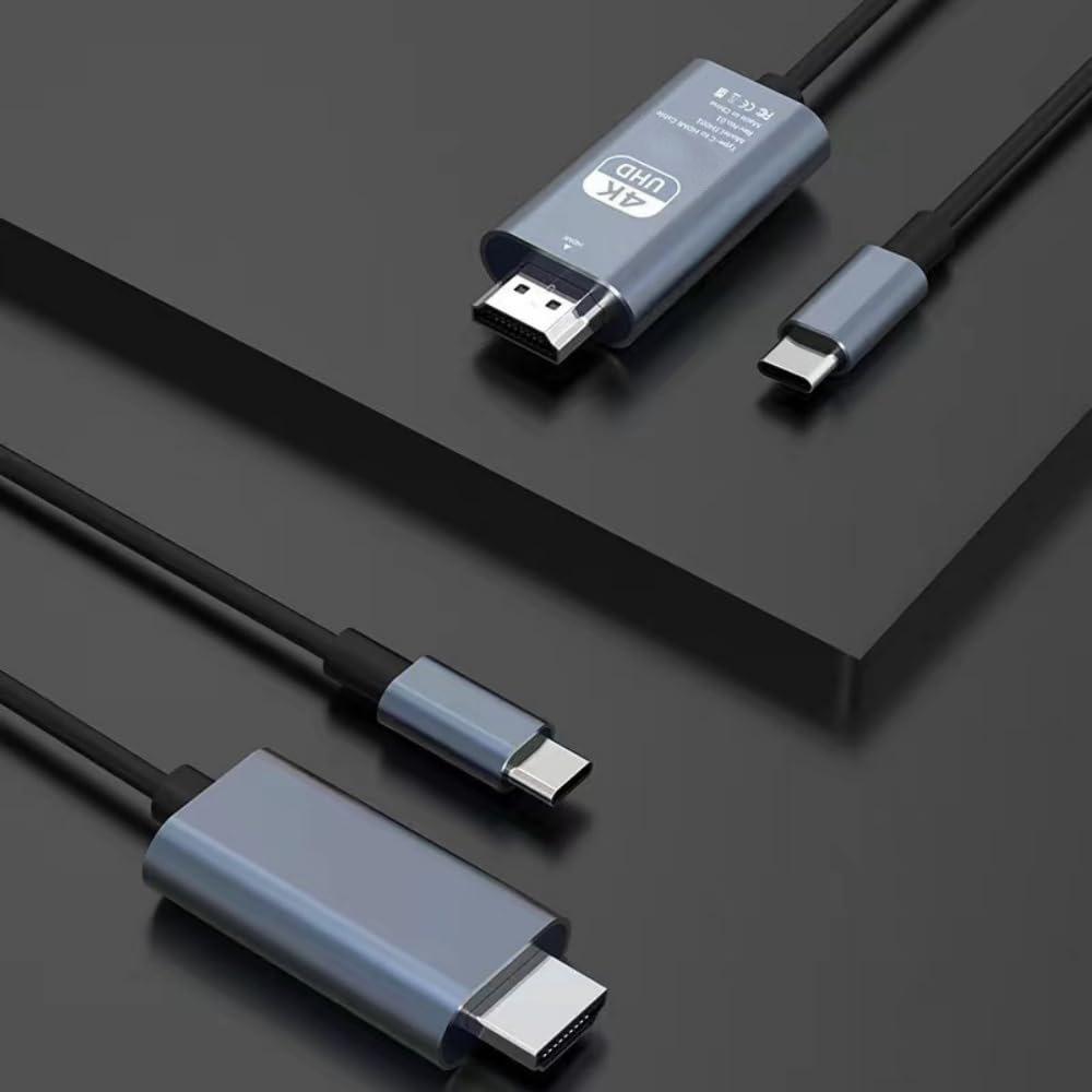 USB-C To HDMI Screen Mirroring Cable for Phones, Tablets, Computers, and Consoles