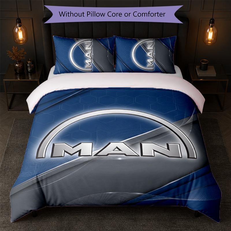 Hombre camión Estampado Juego de Ropa de Cama de 3 Piezas Funda Nórdica Con Dos Fundas de Almohada Ropa de Cama Suave Para Dormitorio del Hogar