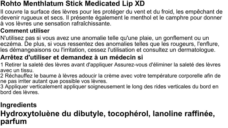 Mentholatum Medicated Lipstick XD 4g [Quasi-drug]