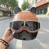 1 pièce Lunettes de moto Rétro Vintage Coupe-vent Anti-sable Anti-impact Protection UV Lunettes de casque pour Cyclisme Ski en extérieur