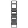Bookshelf 4 Shelves Grey 100 x 30 x 140 cm Solid Pine Wood