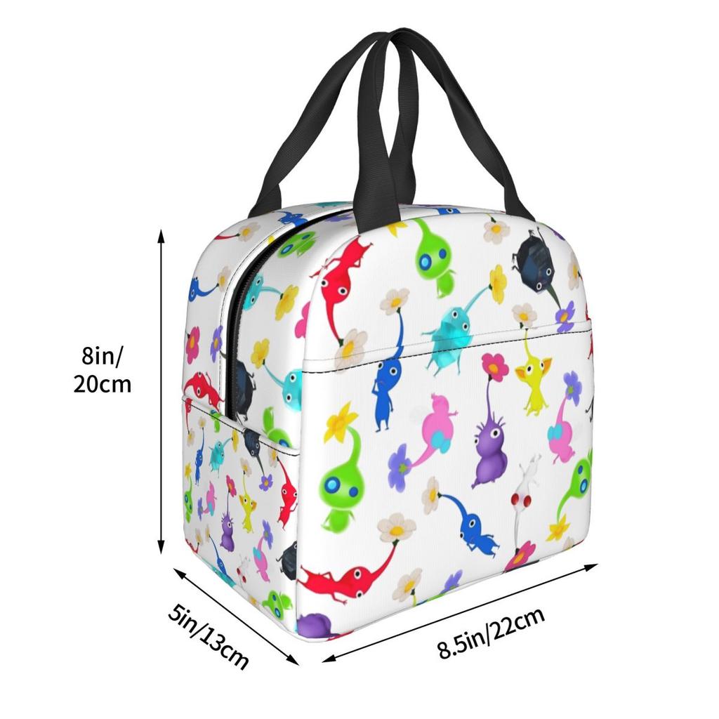 ALL Pikmin Insulated Lunch Bag Cooler Bag Meal Container Large Lunch Box Tote Food Storage Bags Work Travel