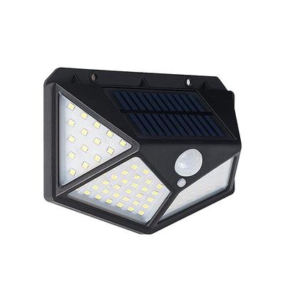 Solar LED Wall Lamp with Motion Sensor - Waterproof, Four-Sided Illumination for Gardens and Stairs
