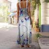 Women's Slip Dress Maxi Long Dress Butterfly Pattern Print Dress Spring & Summer Leisure Vacation