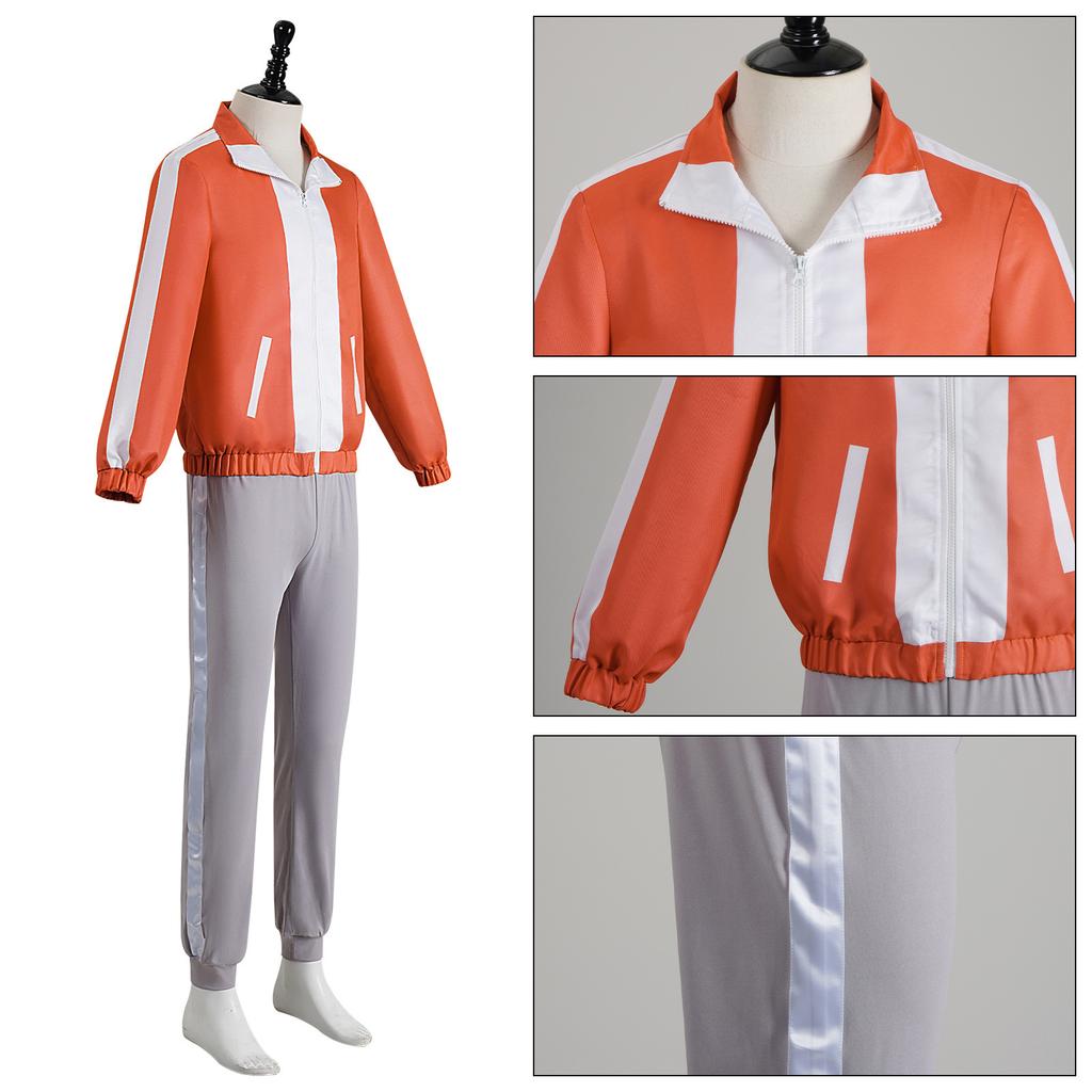 DAN DA DAN Anime Orange Cosplay, Panda Bat Costume Ready To Ship Halloween Party Wear for Adults Children