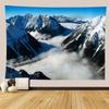 VIKAMA Snow Mountain Tapestry, Sea of Clouds Alpine Wall Hanging Decor