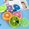 New Creative Portable Circular Pill Box Weekly Rotating Split Points Drug Carry Mini Medicine Boxs Medicine Travel Pillbox
