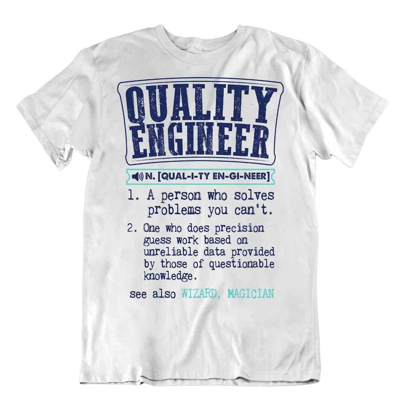 Quality Engineer Degree Shirts Pun Joke Science T-Shirt Novelty Science XL