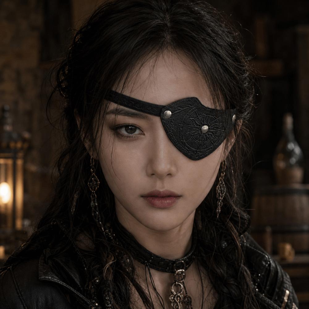 Brass Rivets Pirate Eye Patch Vintage Cosplay Accessory Creative Eye Mask Medieval Costume