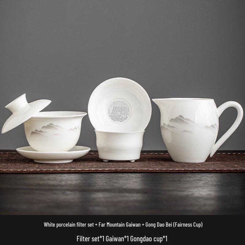 White Porcelain Tea Brewing Set