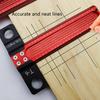Einfach zu bedienen 138mm Holzbearbeitung Aluminiumlegierung Loch Präzisionsmarkierung für T-Lineal Einfach zu bedienen Holzbearbeitungslineal