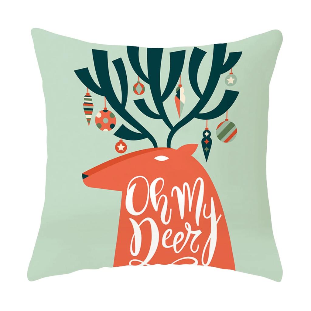 Christmas Themed Pillowcases Car Accessories Office Santa Claus Living Room Sofa Home Pillowcases