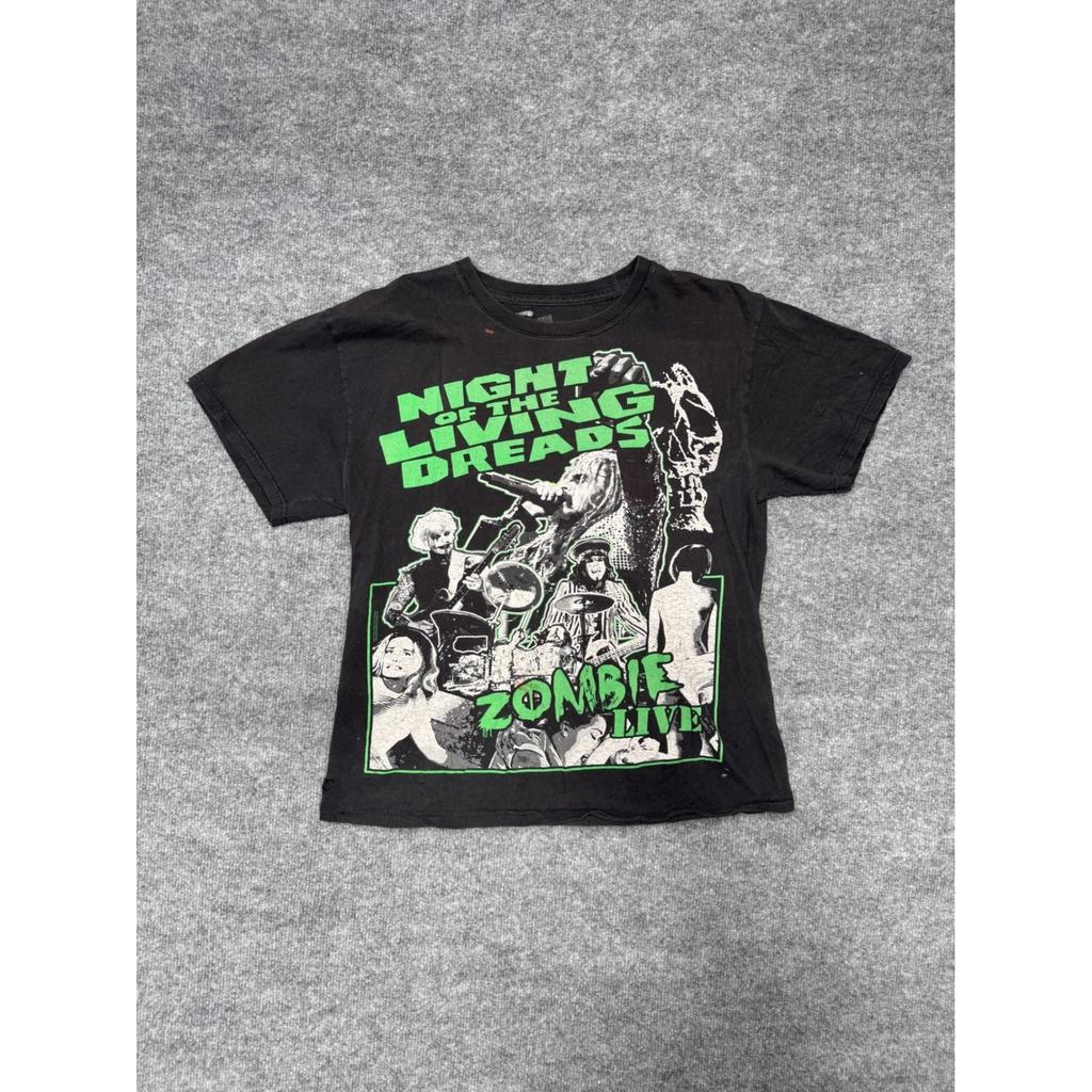 Rob Zombie Night of the Living Dreads Tour 100% Cotton T-shirt Mens Tees Top Black Graphic Band Tee Sz S