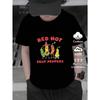 European sizes Short-Sleeve T-Shirt, Red Hot Silly Peppers Summer T-Shirt Print, Trendy And Fashionable Print, Boys' Casual Travel T-Shirt
