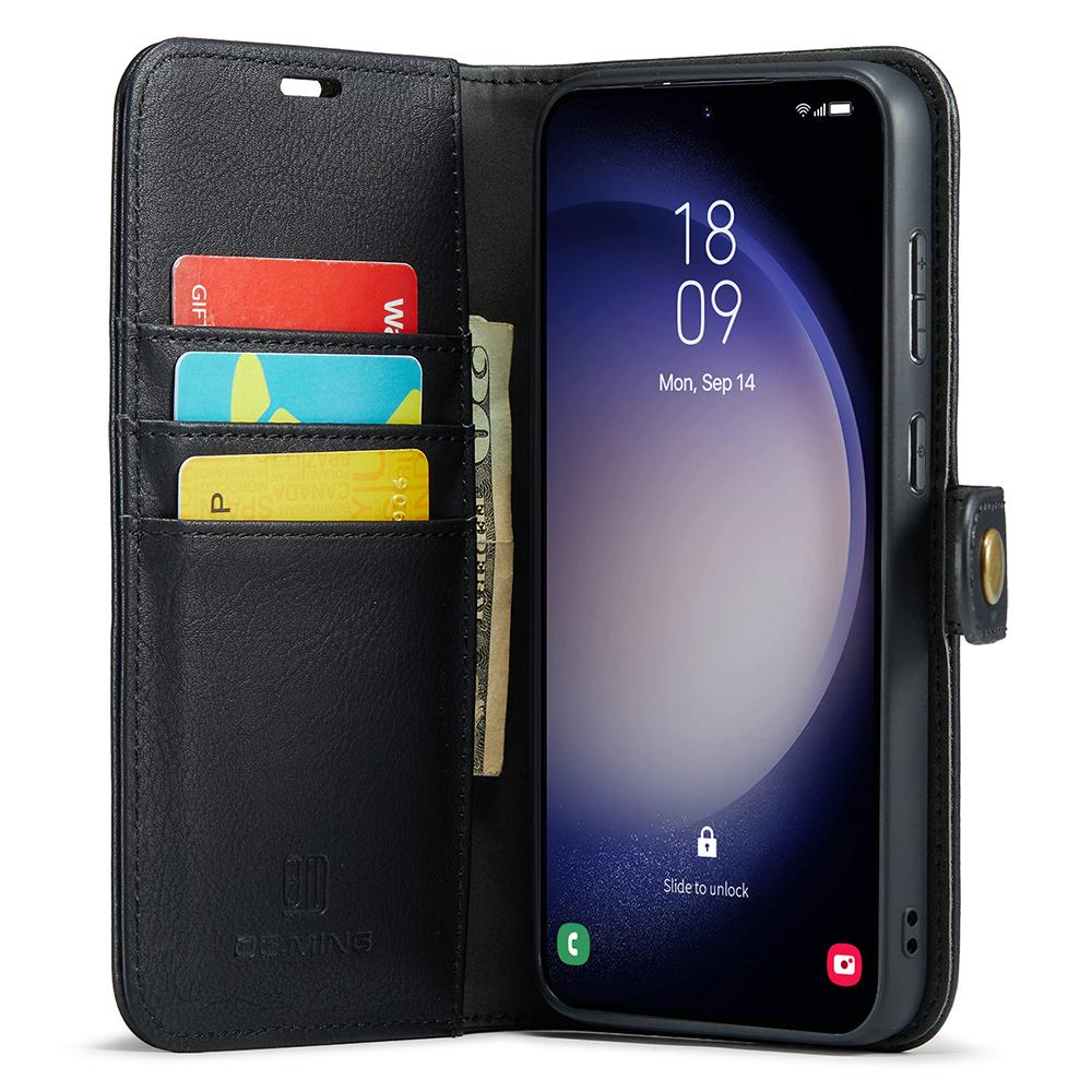 

DG.MING for Samsung Galaxy S25+ Case Detachable Split Leather Phone Cover Grey