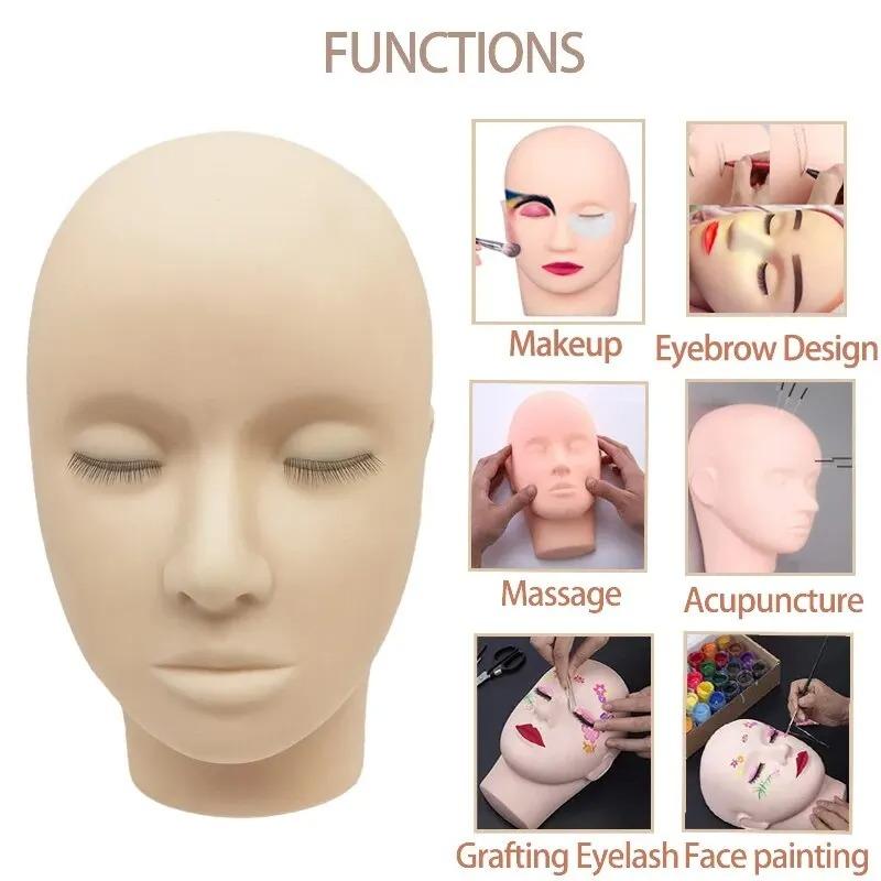 Wimpern-Packung Make-up Übungsmodell Falscher Schaufenkopf Übungs-Wimpernverlängerungszubehör Wimpernverlängerungs-Trainingskopf