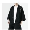 Summer Men's Cardigan Japanese Kimono Samurai Costume Clothing Bamboo Embroidered Kimono Shirt Yukata Haori Casual Coat