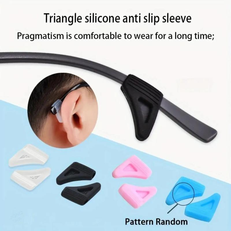 7 Pairs of Glasses Ear Clips, Sports Ear Hooks, Silicone Anti Slip, Comfortable and Safe, Temple Tip Sleeve Fixing Bracket