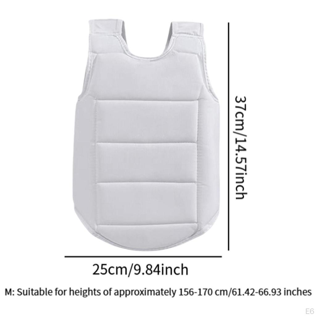 Karate Chest Protector Protective Gear Breathable Adjustable Wear Resistant Taekwondo Vest Rib