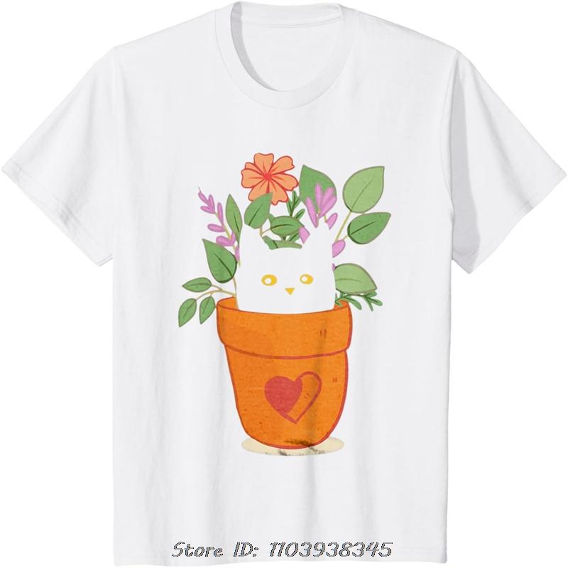 Funny Cat and Plant for Plant Lover Gardener Gardening T-Shirt Unisex cotton T shirt Fitness Tees Oversized topsunisex Clothing